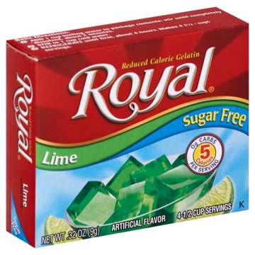 Royal Gelatin - Sugar Free Lime, 0.32 oz
