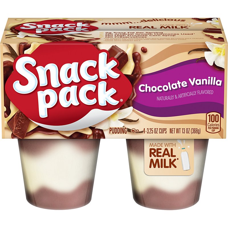 Snack Pack Chocolate Vanilla Cups - Shop Pudding & Gelatin at H-E-B