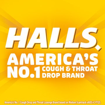 Halls Relief Cough Drops - Sugar Free Honey Lemon, 25 ct