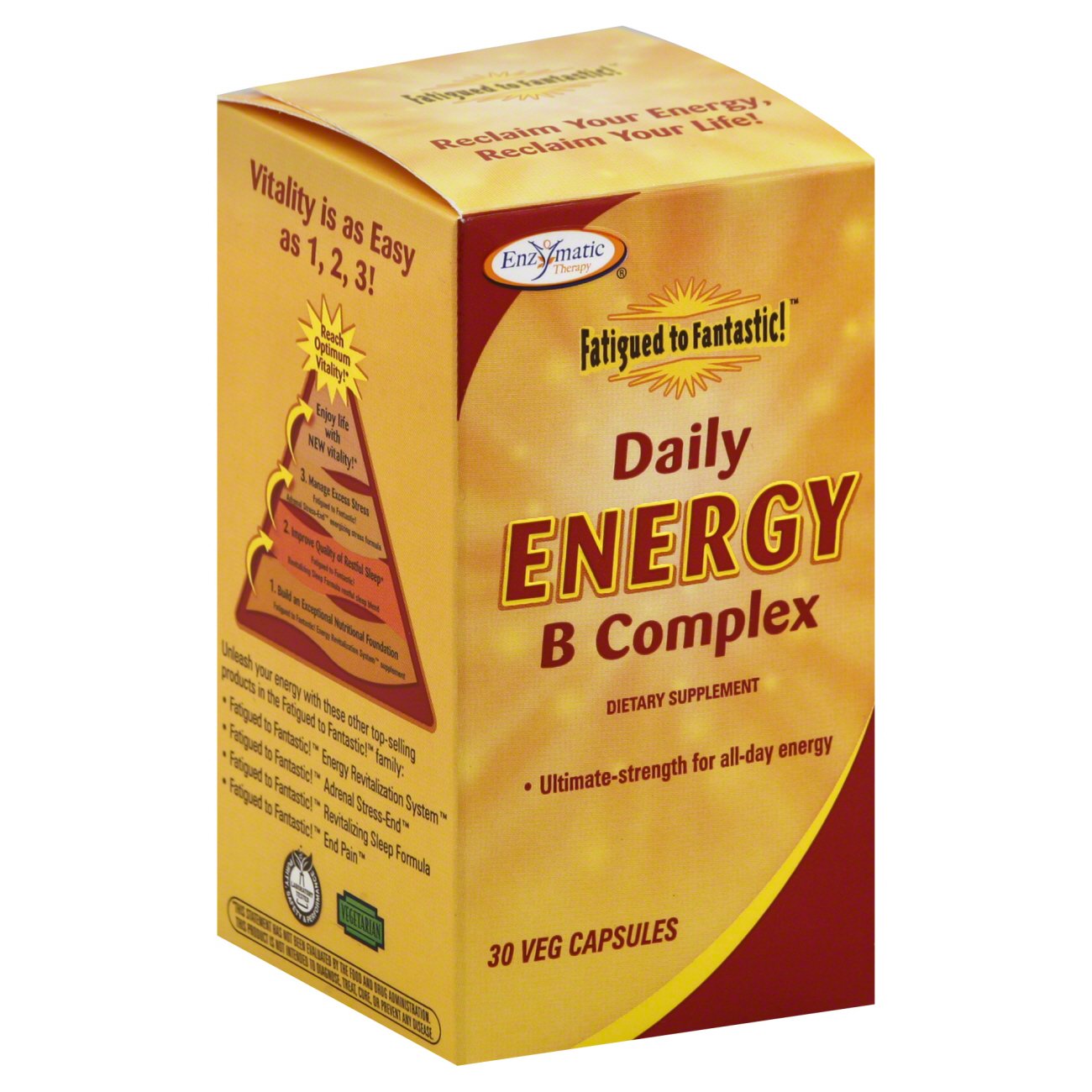 Enzymatic Therapy Fatigued To Fantastic Daily Energy B Complex Veg Capsules Shop Diet