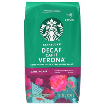 Starbucks Decaf Caffe Verona Dark Roast Ground Coffee