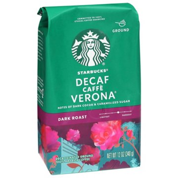 Starbucks Decaf Caffe Verona Dark Roast Ground Coffee