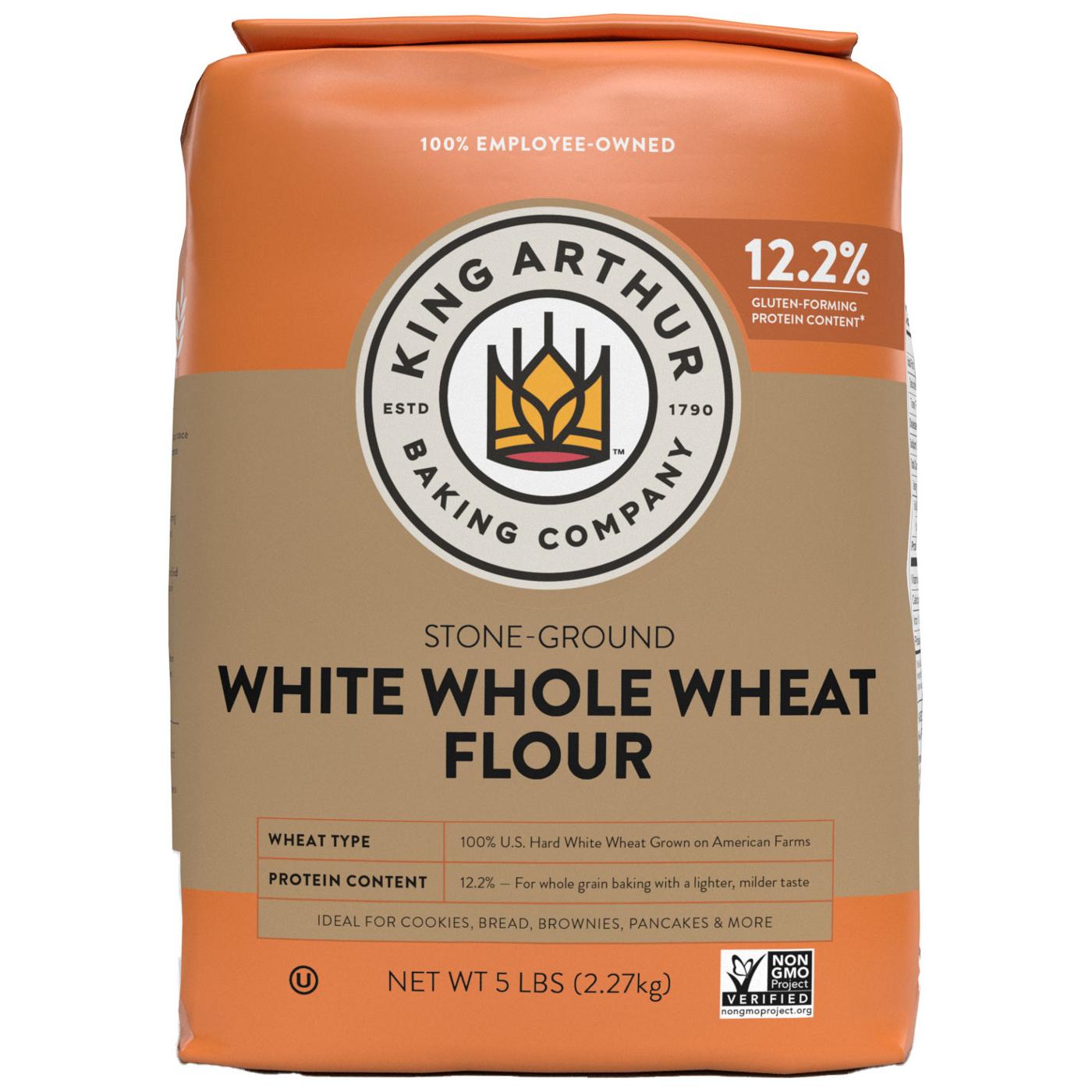 King Arthur Unbleached White Whole Wheat Flour; image 1 of 5