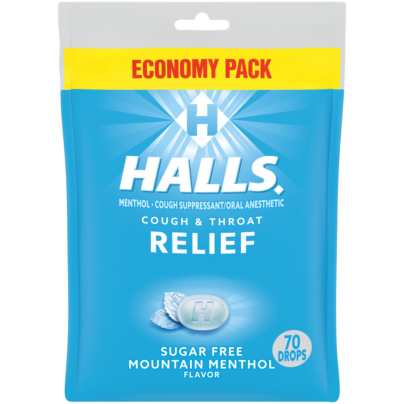 Halls Relief Cough Drops - Sugar Free Mountain Menthol; image 1 of 6