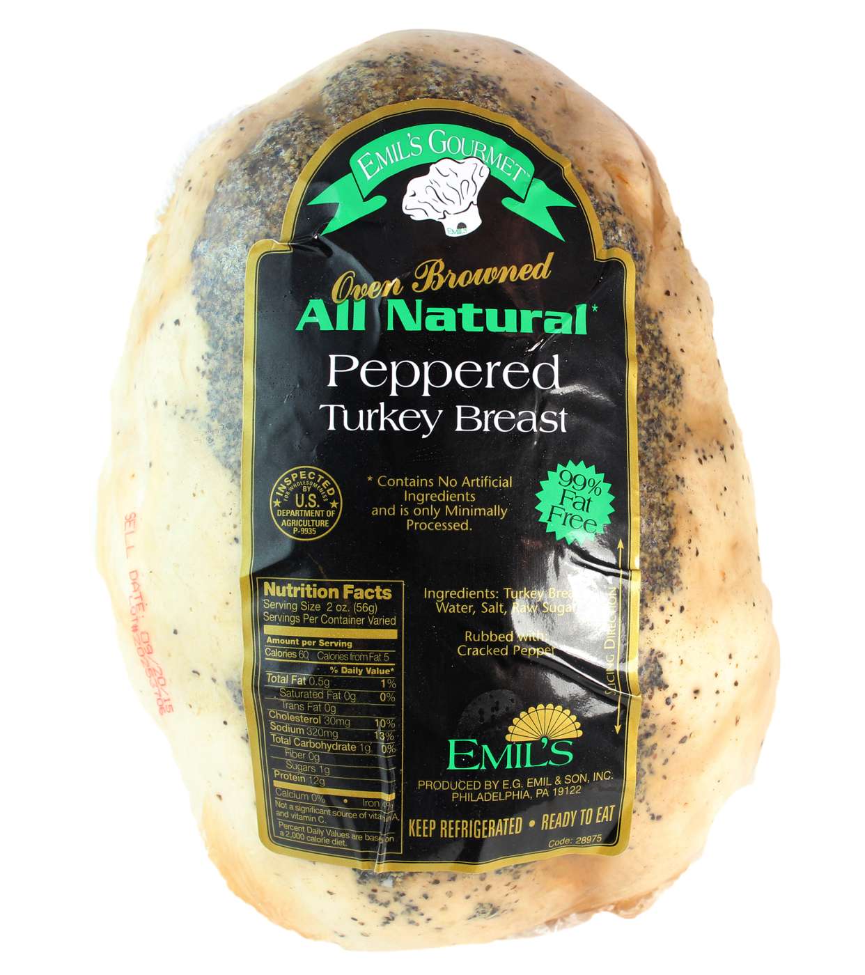 Emil's Gourmet Peppered Abf Turkey Breast; image 2 of 2