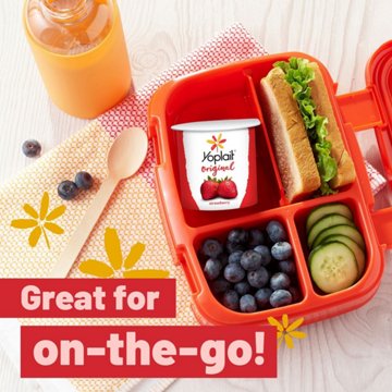 Yoplait Original Low-Fat Strawberry & Harvest Peach Yogurt Variety Pack, 8 ct