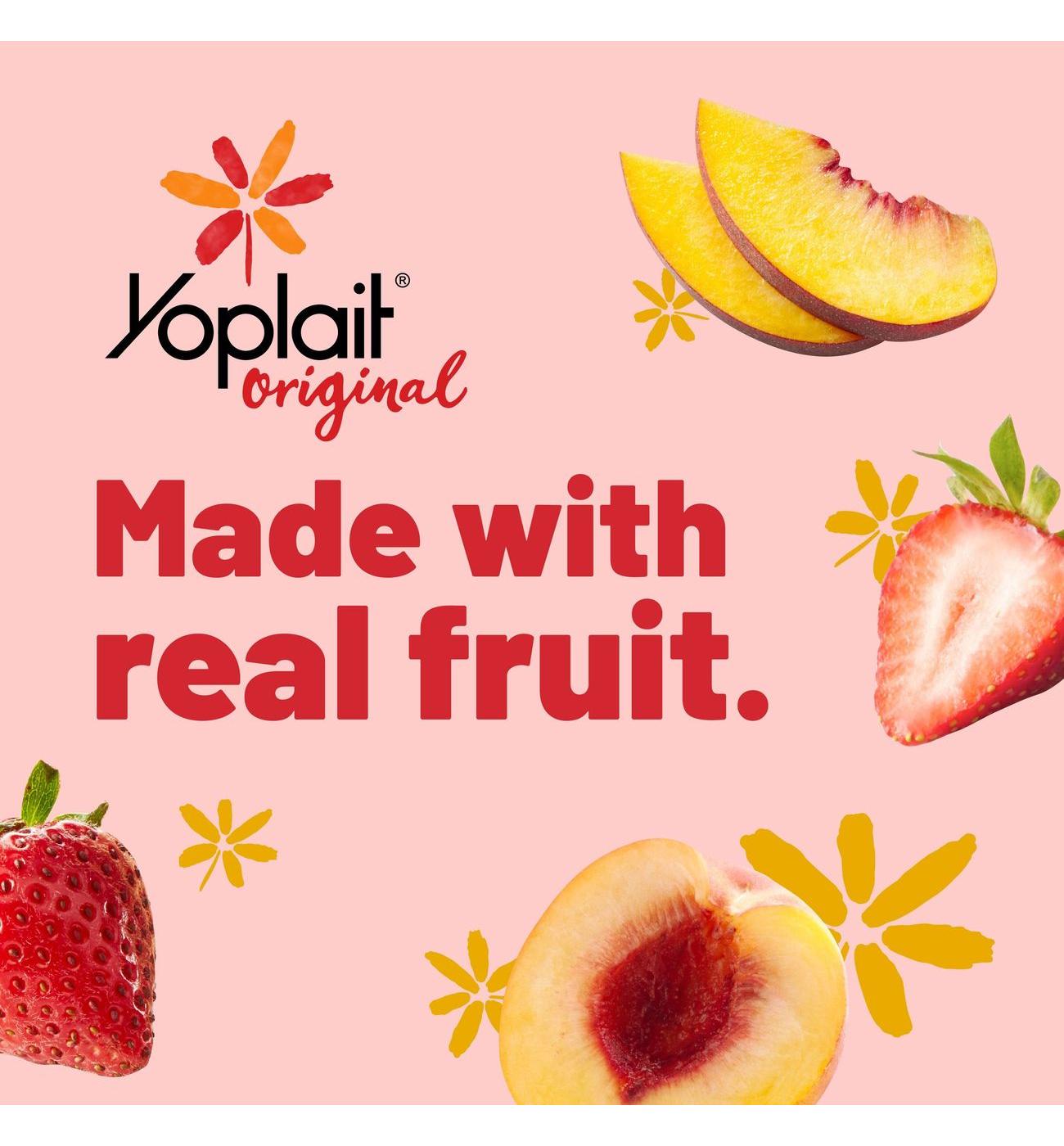 Yoplait Original Low-Fat Strawberry & Harvest Peach Yogurt Variety Pack; image 3 of 6