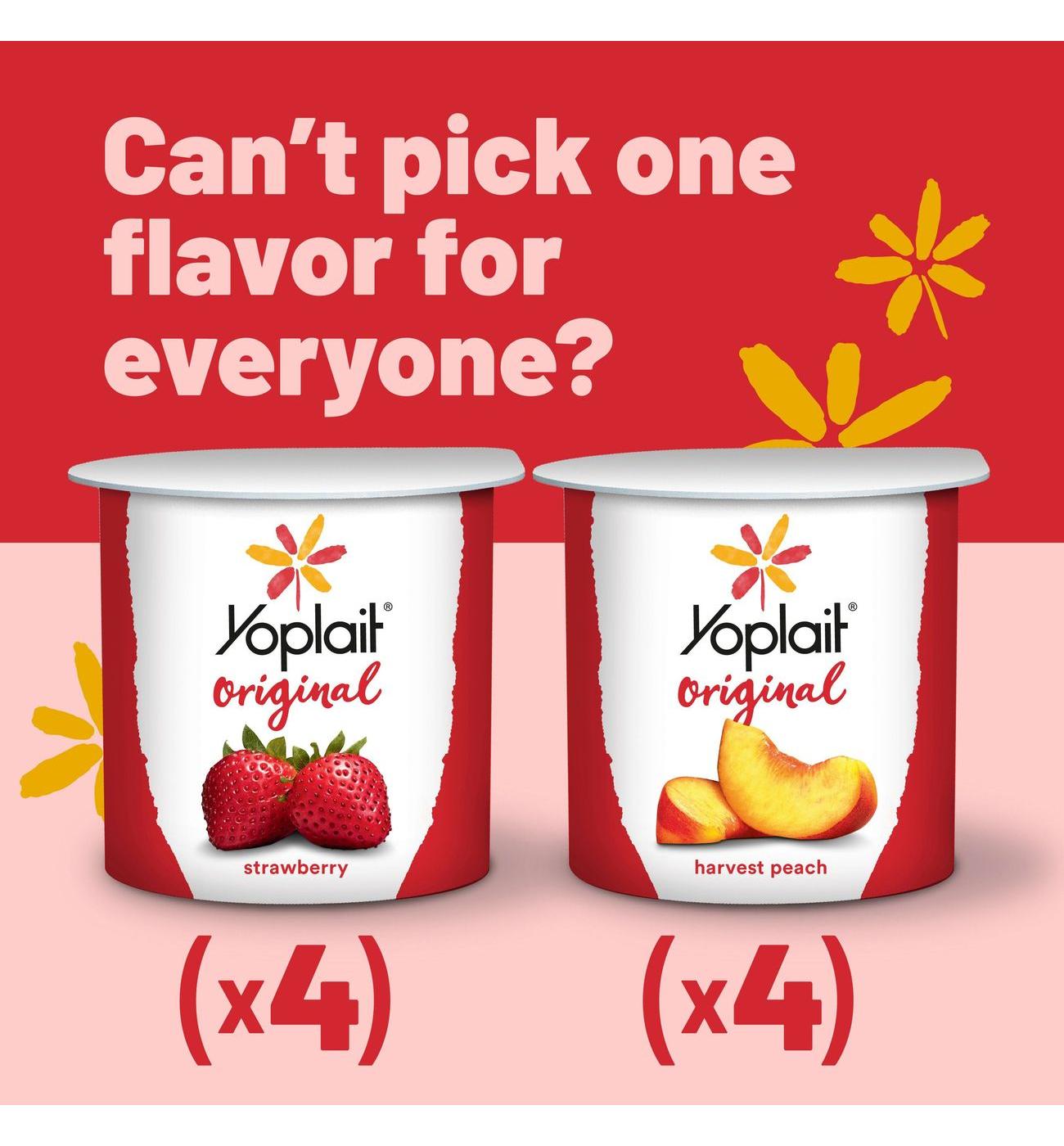 Yoplait Original Low-Fat Strawberry & Harvest Peach Yogurt Variety Pack; image 4 of 6