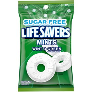 Life Savers Sugar Free Wint O Green Breath Mints, 2.75 oz