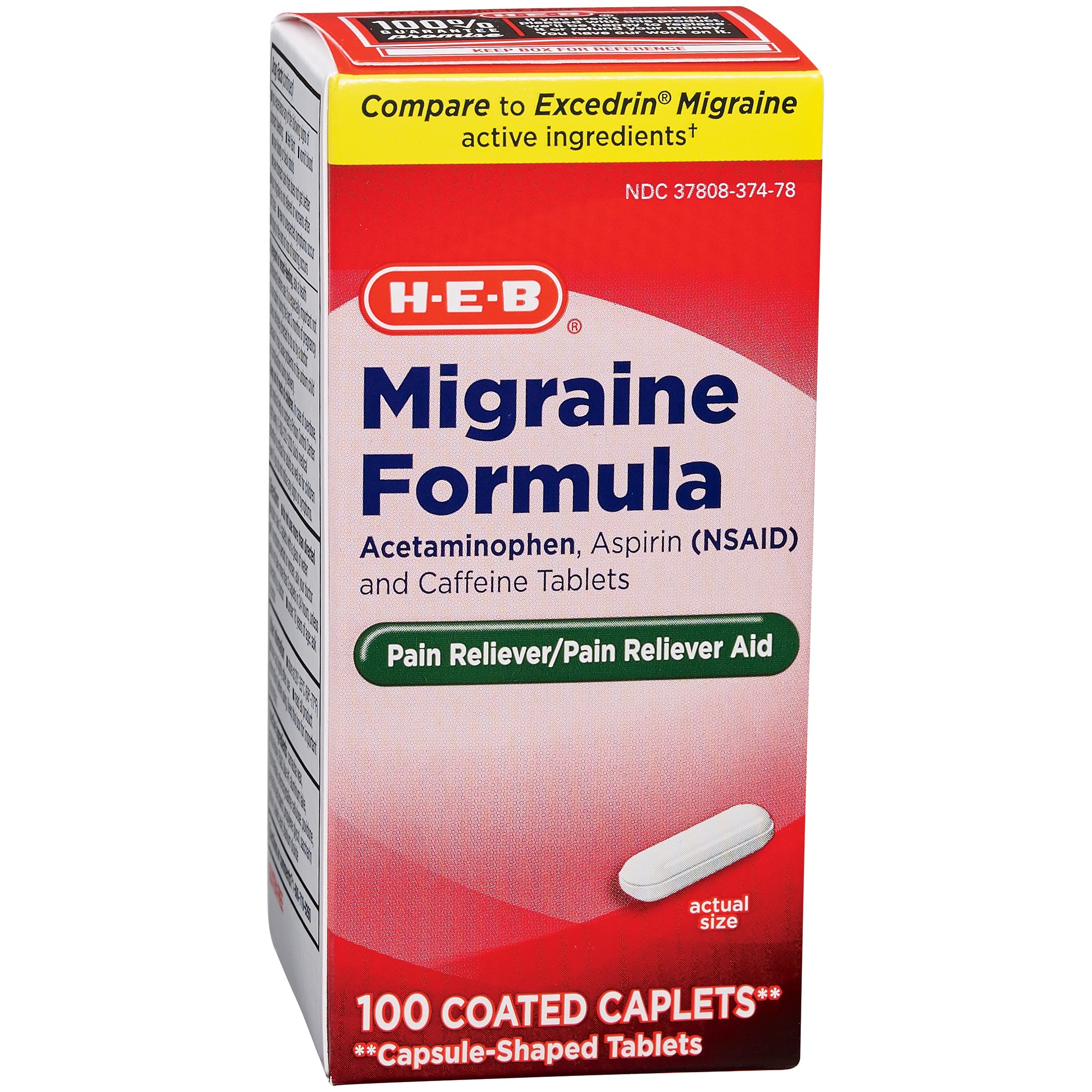 H-E-B Migraine Formula Caplets - Shop Pain Relievers At H-E-B