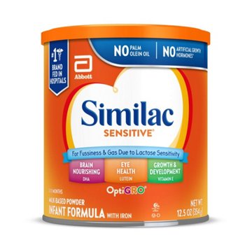 Similac Sensitive Milk-Based Powder Infant Formula with Iron, 12.5 oz