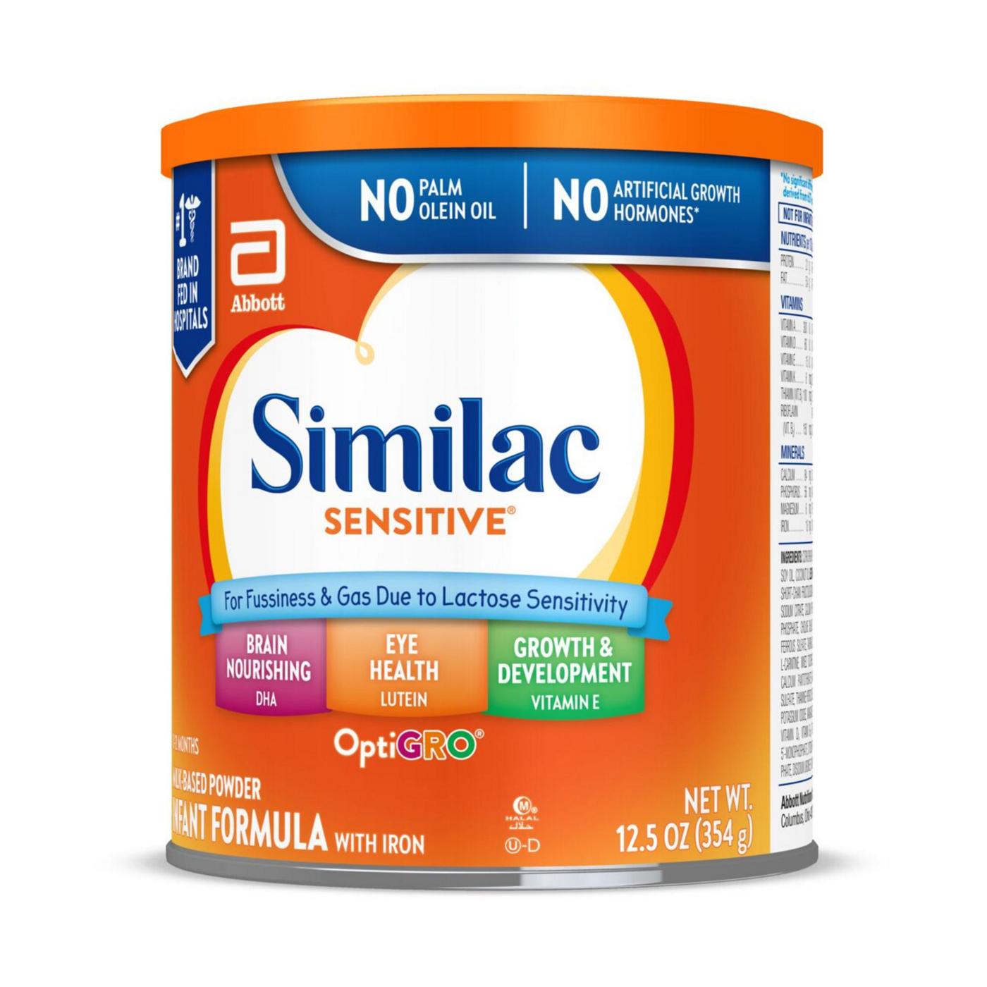 Similac Sensitive Milk-Based Powder Infant Formula with Iron; image 5 of 10