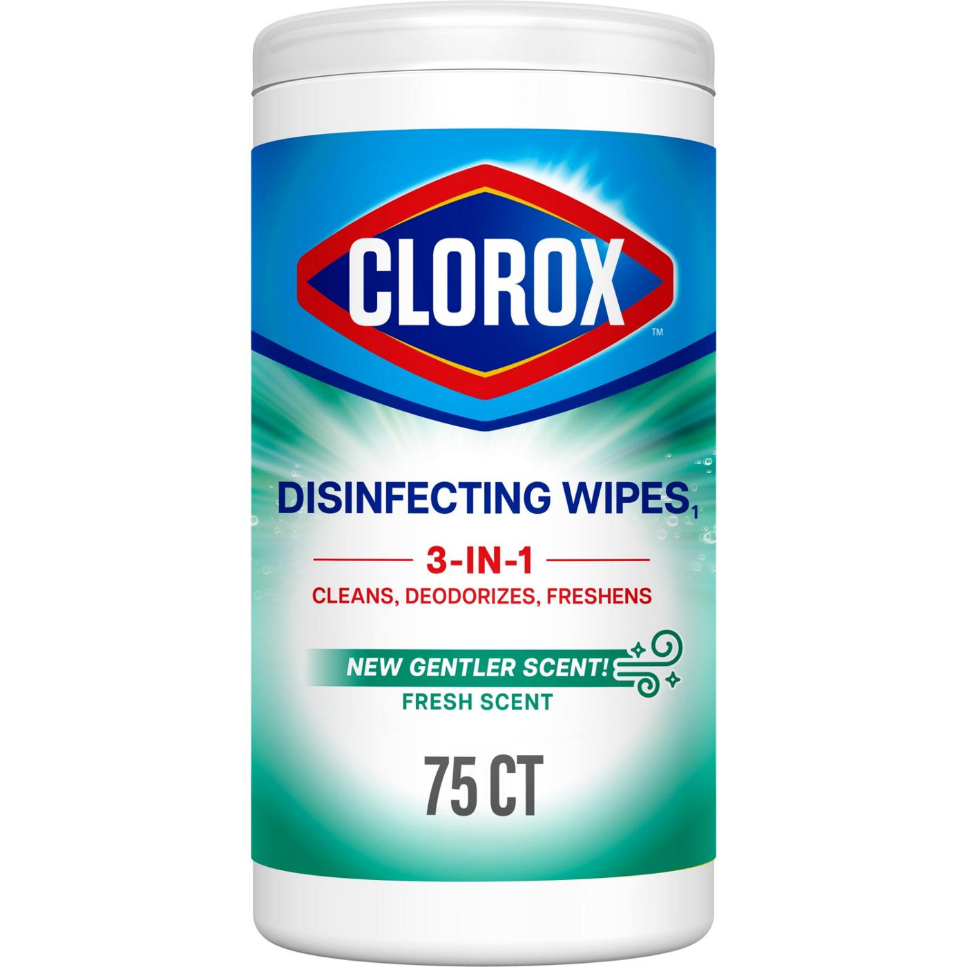 Clorox Disinfecting Bleach Free Cleaning Wipes - Fresh Scent; image 1 of 9