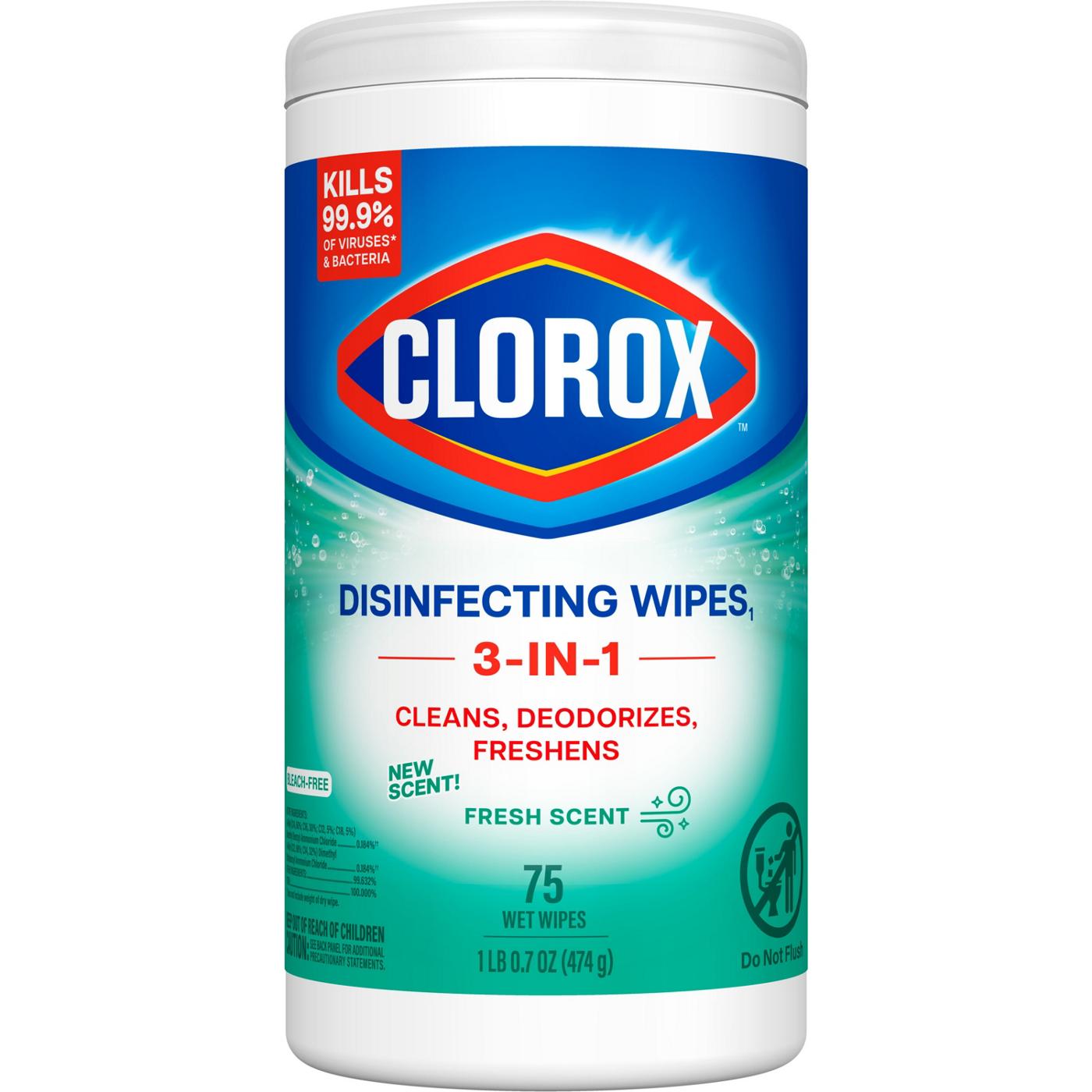 Clorox Disinfecting Bleach Free Cleaning Wipes - Fresh Scent; image 4 of 9