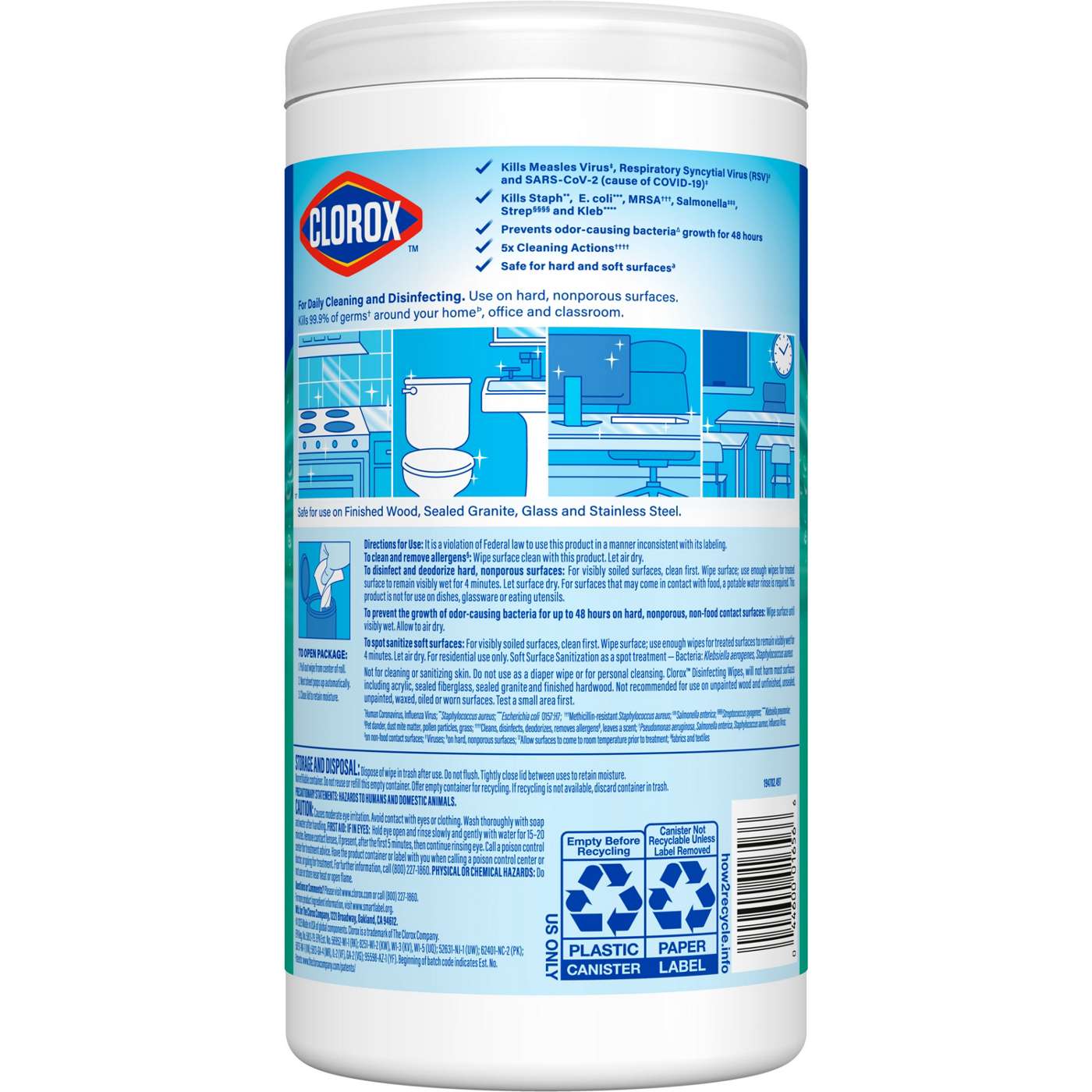 Clorox Disinfecting Bleach Free Cleaning Wipes - Fresh Scent; image 8 of 9