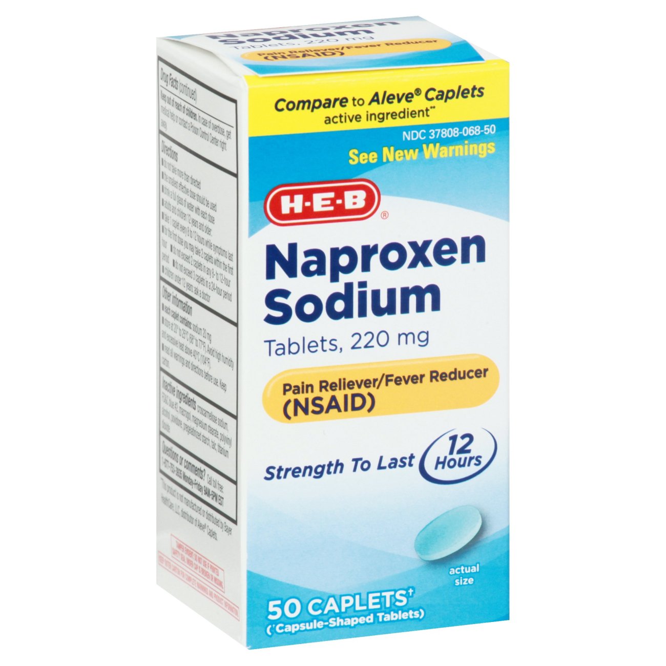 HEB Naproxen Sodium 220 mg Tablets Shop Pain Relievers at HEB