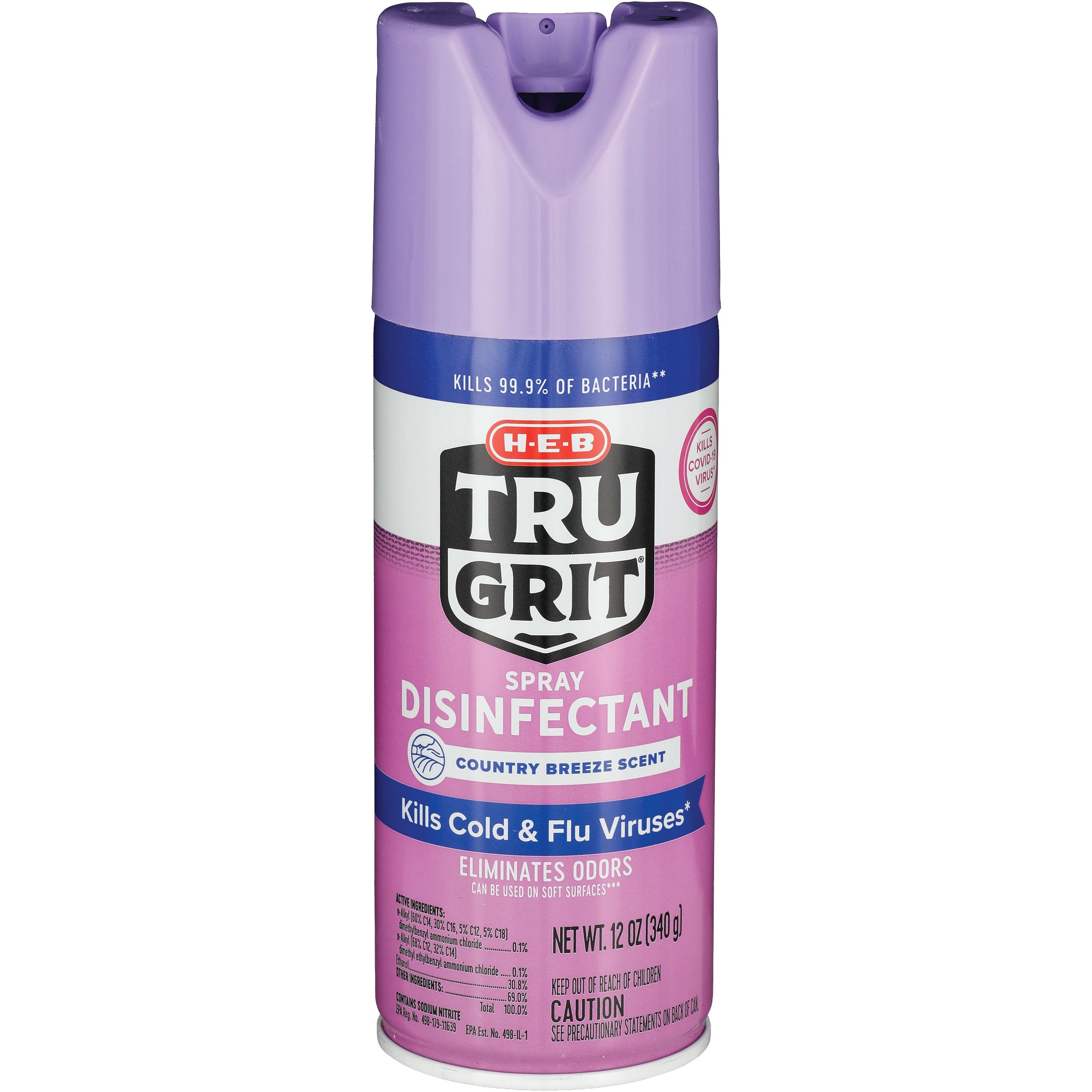 H-E-B Tru Grit Disinfectant Spray - Country Breeze, 12 oz | Joe