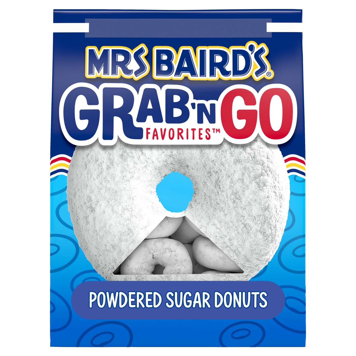 Mrs Baird's Grab 'n Go Favorites Powdered Sugar Donuts; image 1 of 3