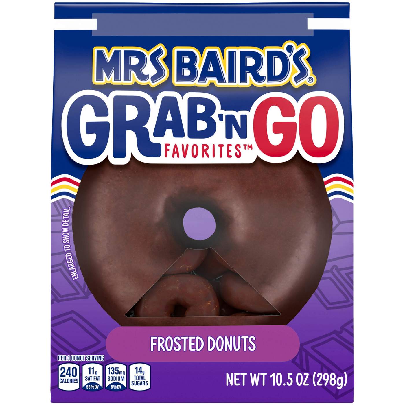 Mrs Baird's Grab 'n Go Favorites Chocolate Frosted Donuts; image 1 of 3