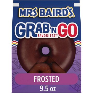 Mrs Baird's Grab 'n Go Favorites Chocolate Frosted Donuts, 9.5 oz