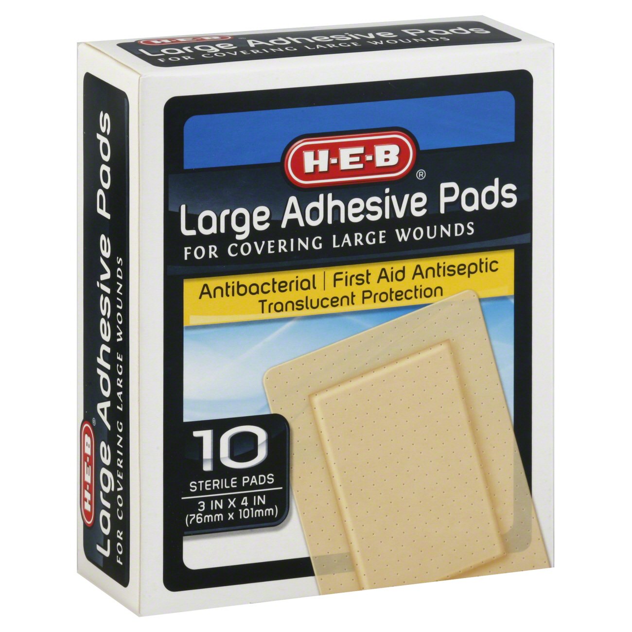 HEB Large Adhesive Pads Shop Bandages & Gauze at HEB