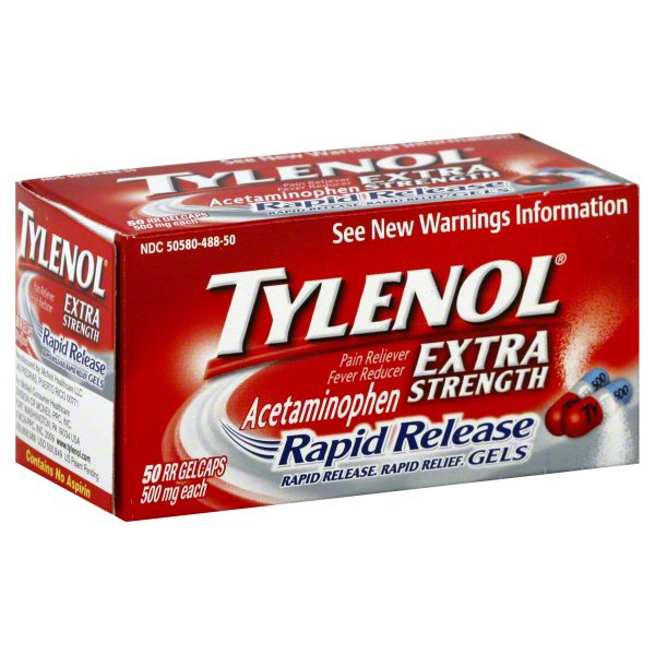 Tylenol Extra Strength Pain Reliever/fever Reducer Acetaminophen 500 Mg