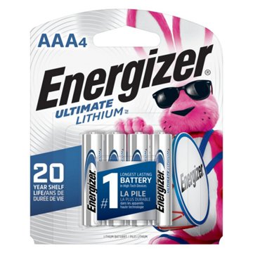 Energizer Ultimate Lithium AAA Batteries, 4 pk