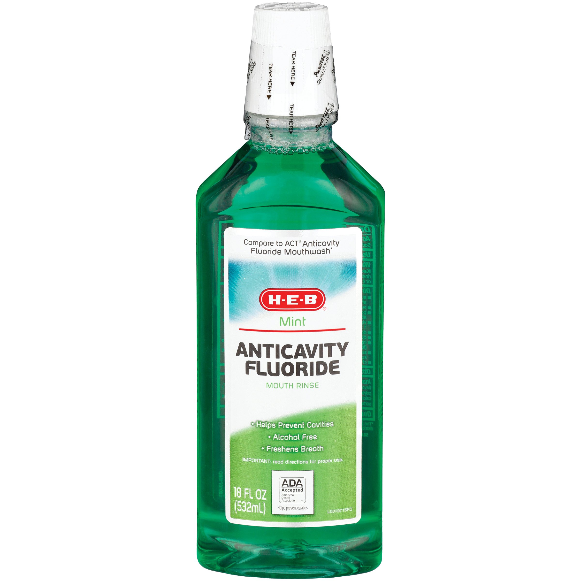 H E B Mint Anticavity Fluoride Mouth Rinse Shop Mouthwash At H E B