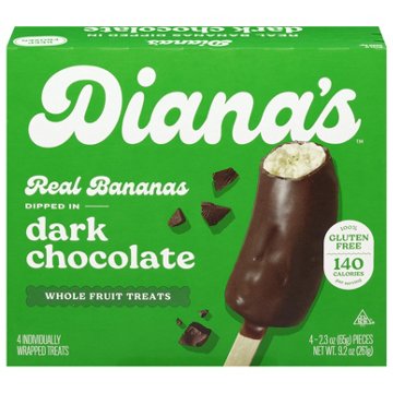 Diana's Bananas Frozen Dark Chocolate-Covered Banana Snacks
