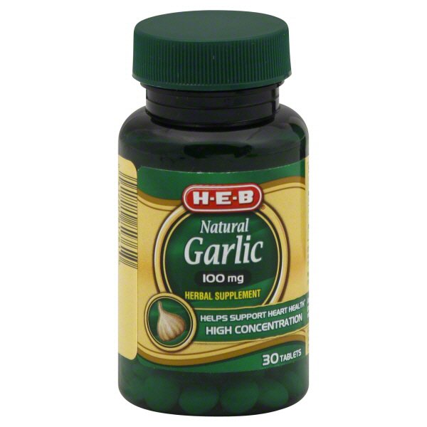 HEB HEB Garlic Tablets Shop Herbs & homeopathy at HEB