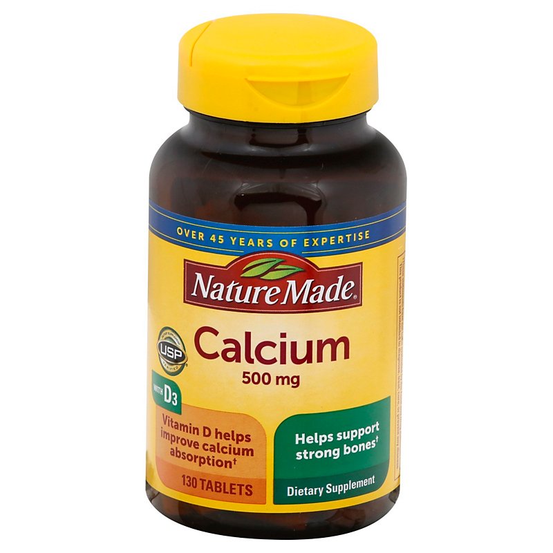 Nature Made Calcium 500 mg with Vitamin D Tablets - Vitamins & Supplements at H-E-B