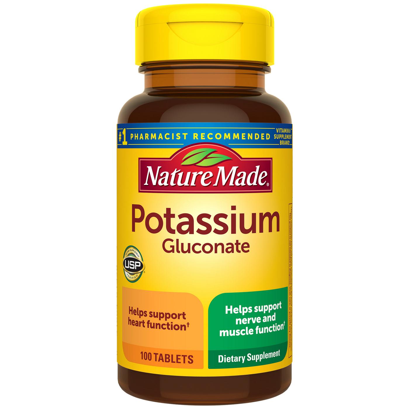 Nature Made Potassium Gluconate 550 mg Tablets; image 1 of 6