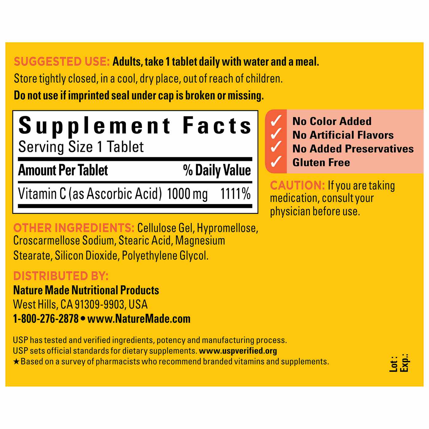 Nature Made Vitamin C 1000 mg Tablets; image 4 of 6