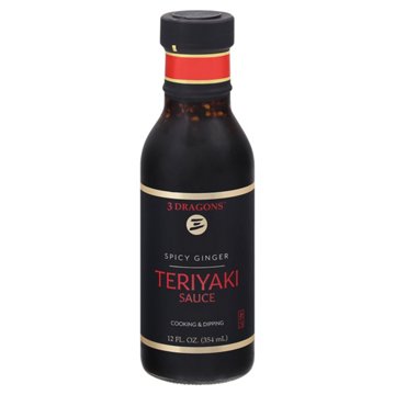 3 Dragons Spicy Ginger Teriyaki Sauce, 12 oz