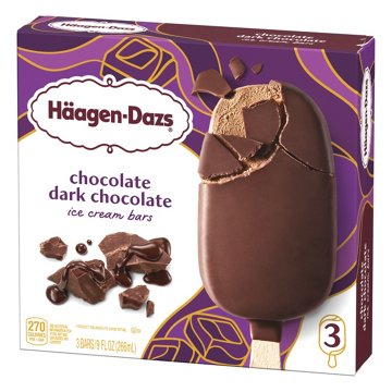 Häagen-Dazs Chocolate Dark Chocolate Ice Cream Bars, 3 ct