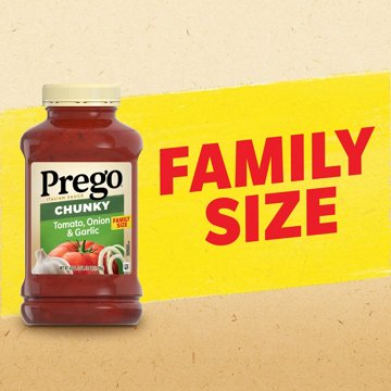 Prego Chunky Tomato, Onion & Garlic Pasta Sauce, 45 oz