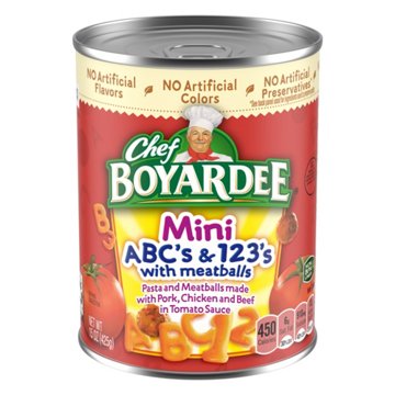 Chef Boyardee Mini ABC's and 123's with Meatballs, 15 oz