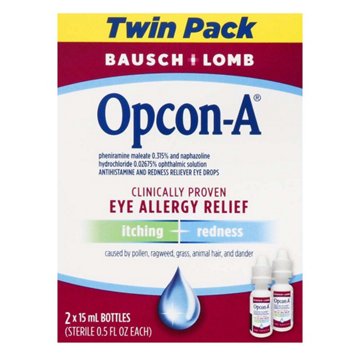 Bausch & Lomb Opcon-A Eye Allergy Relief Drops, 2 pk