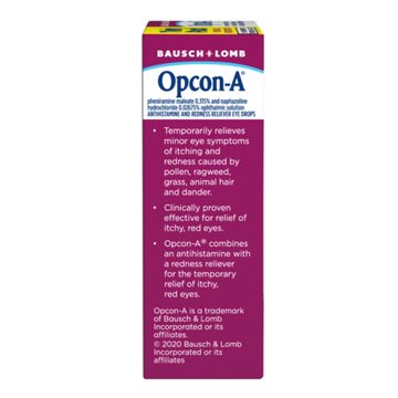 Bausch & Lomb Opcon-A Eye Allergy Relief Drops, 2 pk