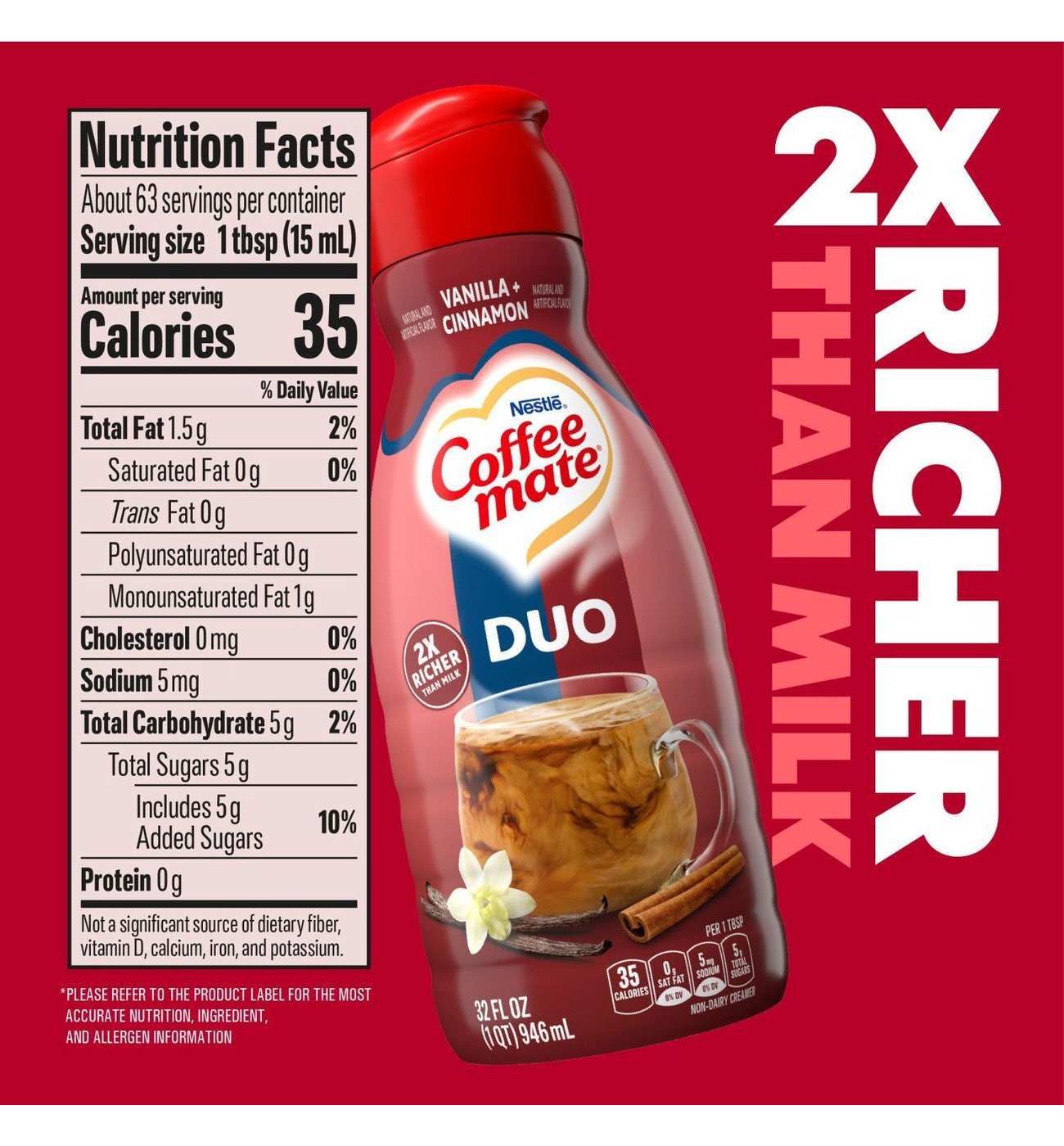 Nestle Coffee Mate Liquid Coffee Creamer - Vanilla & Cinnamon; image 4 of 8