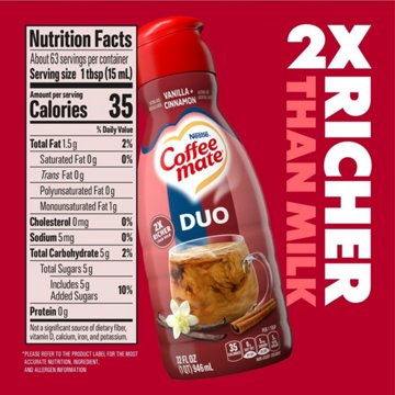 Nestle Coffee Mate Liquid Coffee Creamer - Vanilla & Cinnamon, 32 oz
