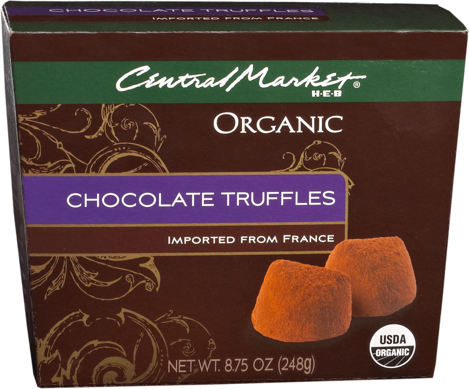 Organic chocolate store truffles