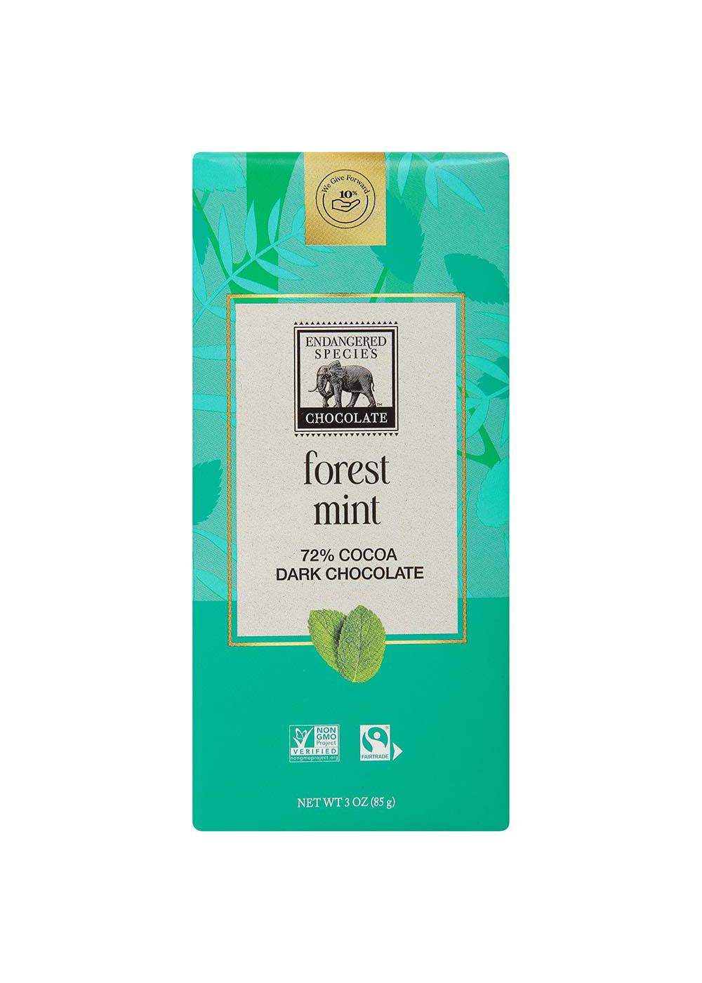 Endangered Species Forest Mint Dark Chocolate Bar; image 1 of 2