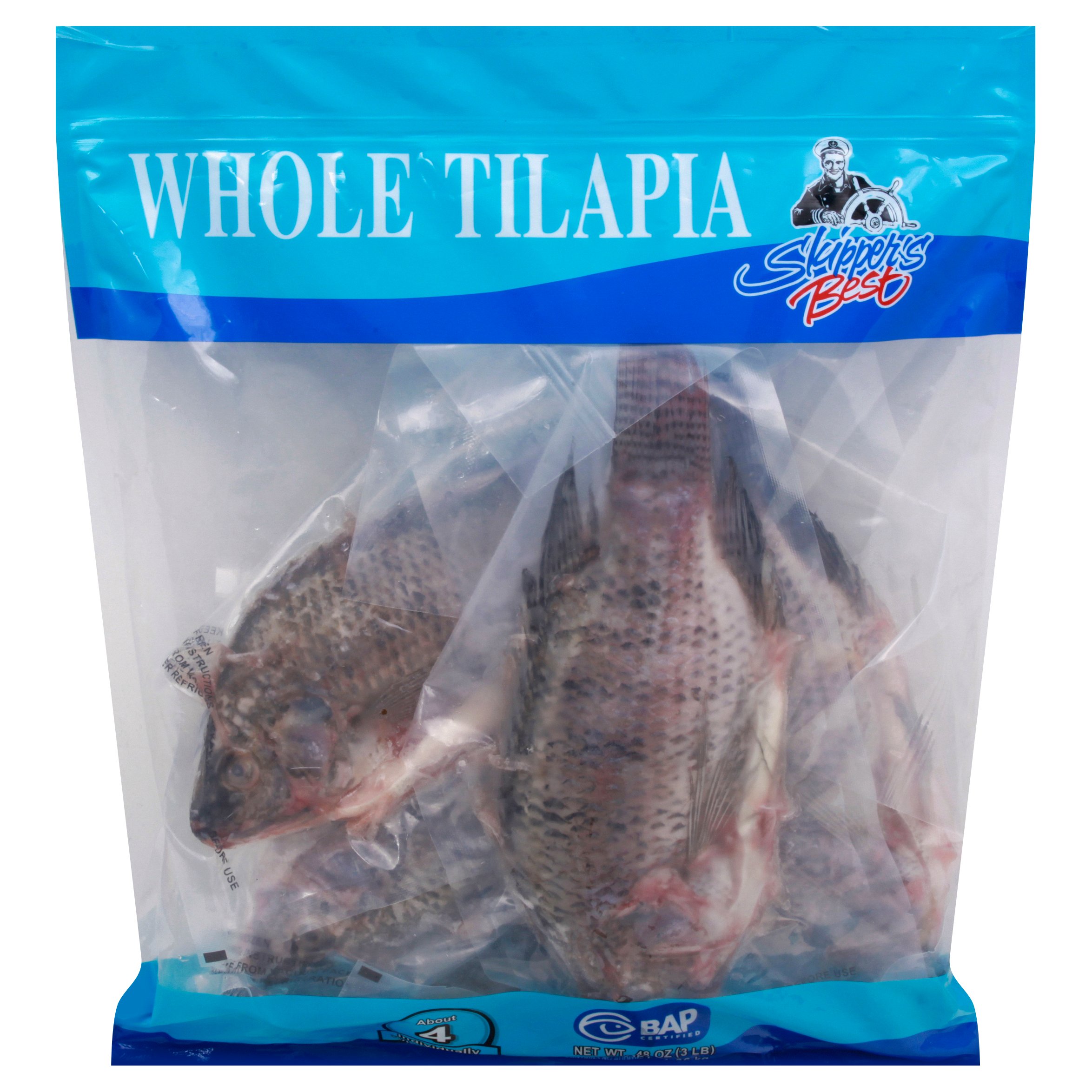 Frozen Whole Cleaned Tilapia Shop Fish at HEB