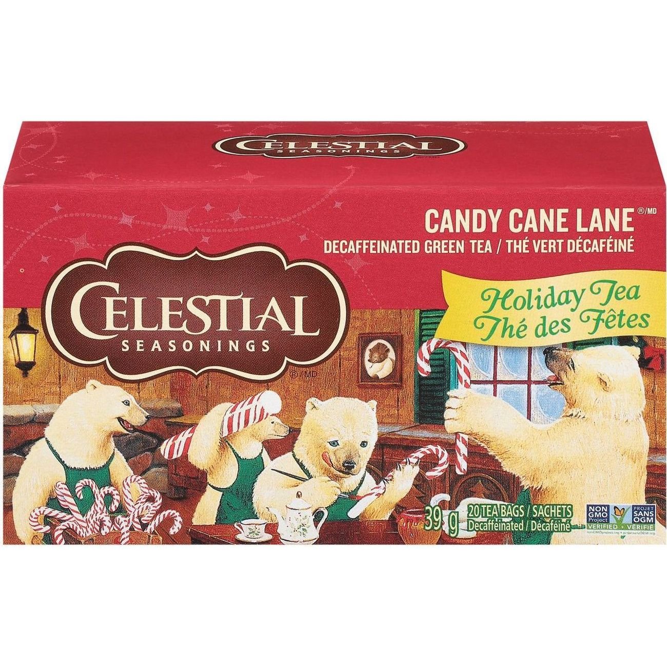 Celestial Seasonings Decaf Green Tea Candy Cane Lane Shop Tea at HEB