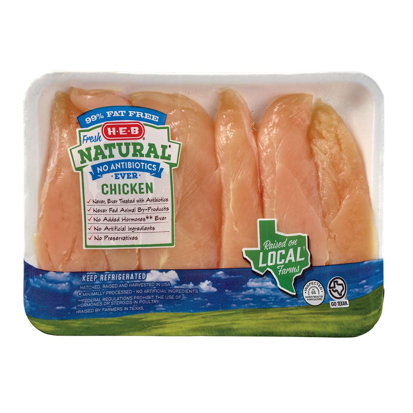 H-E-B Natural Boneless Chicken Breast Tenders; image 1 of 4