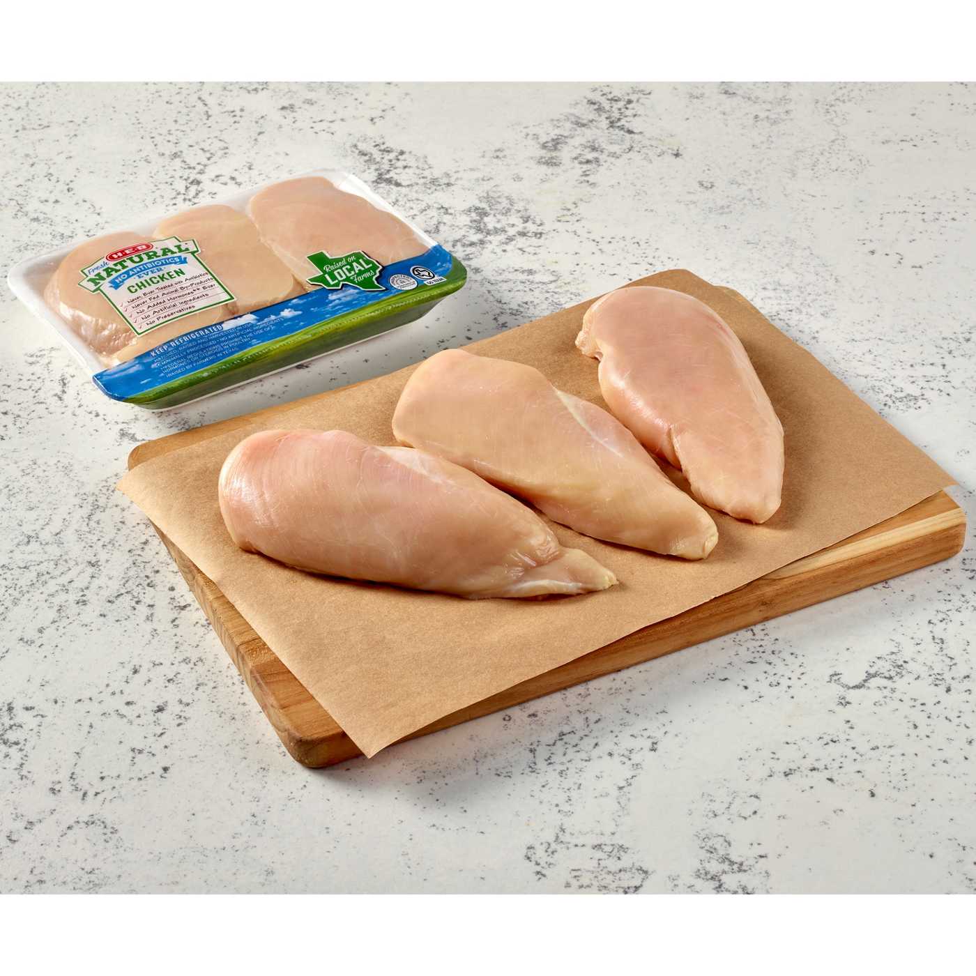 H-E-B Natural Boneless Chicken Breasts; image 2 of 4