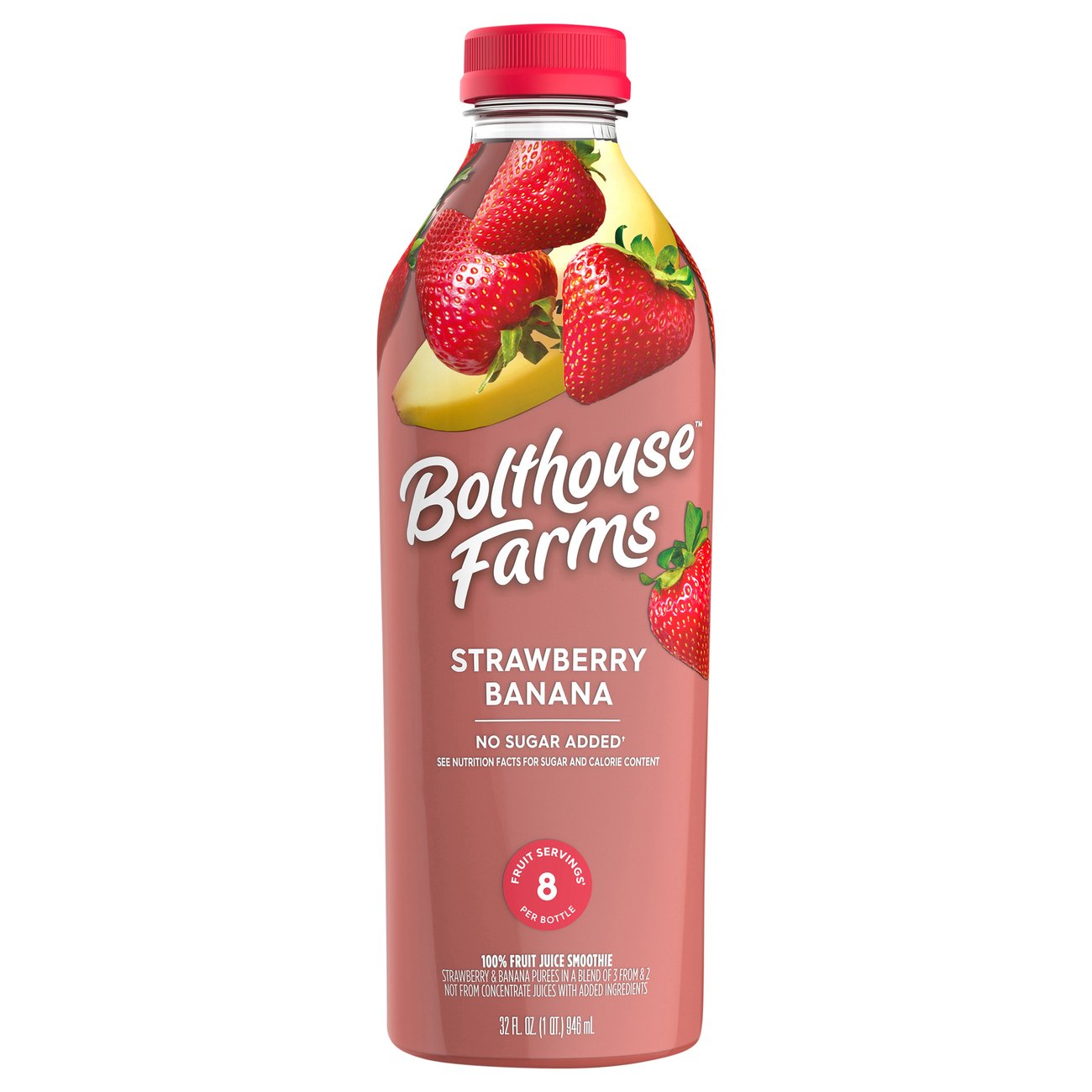 Simply Smoothies Strawberry Banana Juice 100 Bottle, 32 Fl Oz