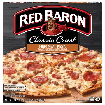 Red Baron Four Meat Classic Crust Frozen Pizza, 21.95 oz
