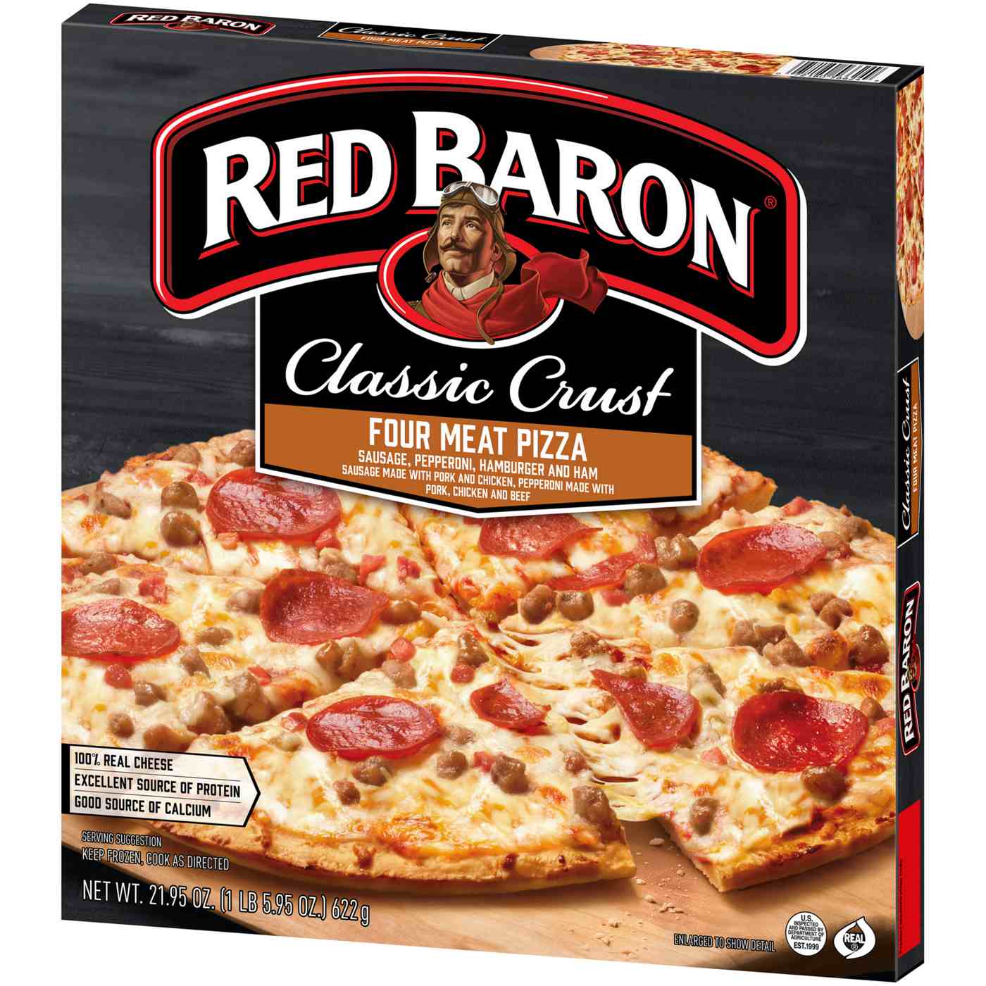 Red Baron Frozen Pizza Four Meat Shop Pizza at HEB